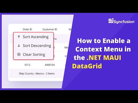 How to Enable a Context Menu in the .NET MAUI DataGrid