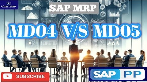 SAP MRP Verschil tussen MDO4 en MD05
