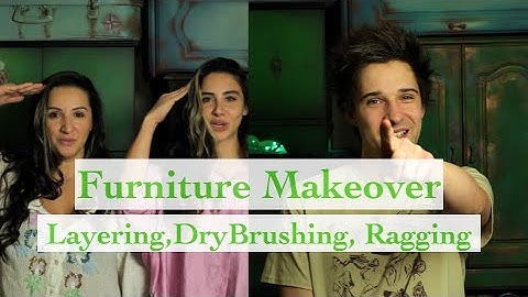 Furniture Makeover│Layering, Dry Brushing and Ragging Technique│Chalk Paint, Furniture Transfers