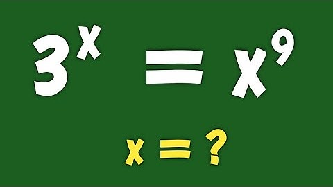 A Nice Math Olympiad Exponential Equation 3^x = X^9