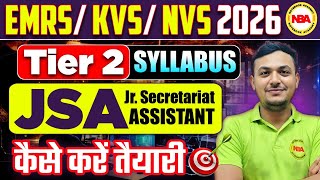 EMRS / KVS / NVS 2026 🔥| Computer | Tier-2 Syllabus JSA | Preparation Strategy | Ankur Sir