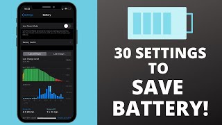 30 iPhone Battery Saving Tips || Settings to Save Battery on Your iPhone! by iProHackr 11,141 views 4 years ago 11 minutes, 18 seconds