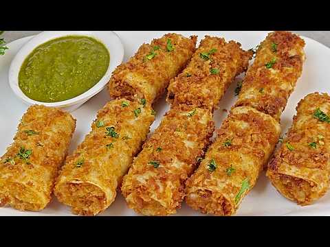 Tandoori Chicken Roll | Crispy Cheesy Chicken Rolls | Chicken Snack Recipe