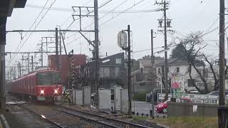 「各務原線で6両準急」3500系3534F＋3150系3167F　名鉄各務原線　市民公園前駅　通過