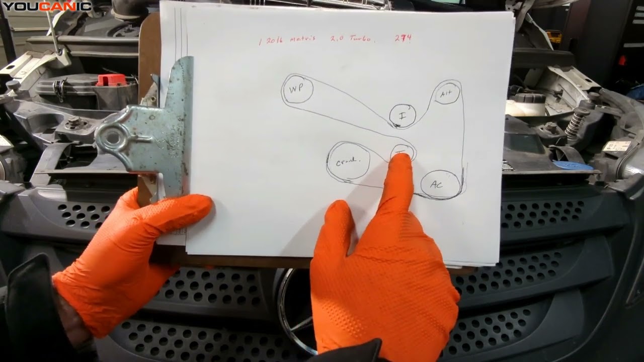 2014-2024 Mercedes-Benz Vito Metris Serpentine Belt Replacement DIY W447