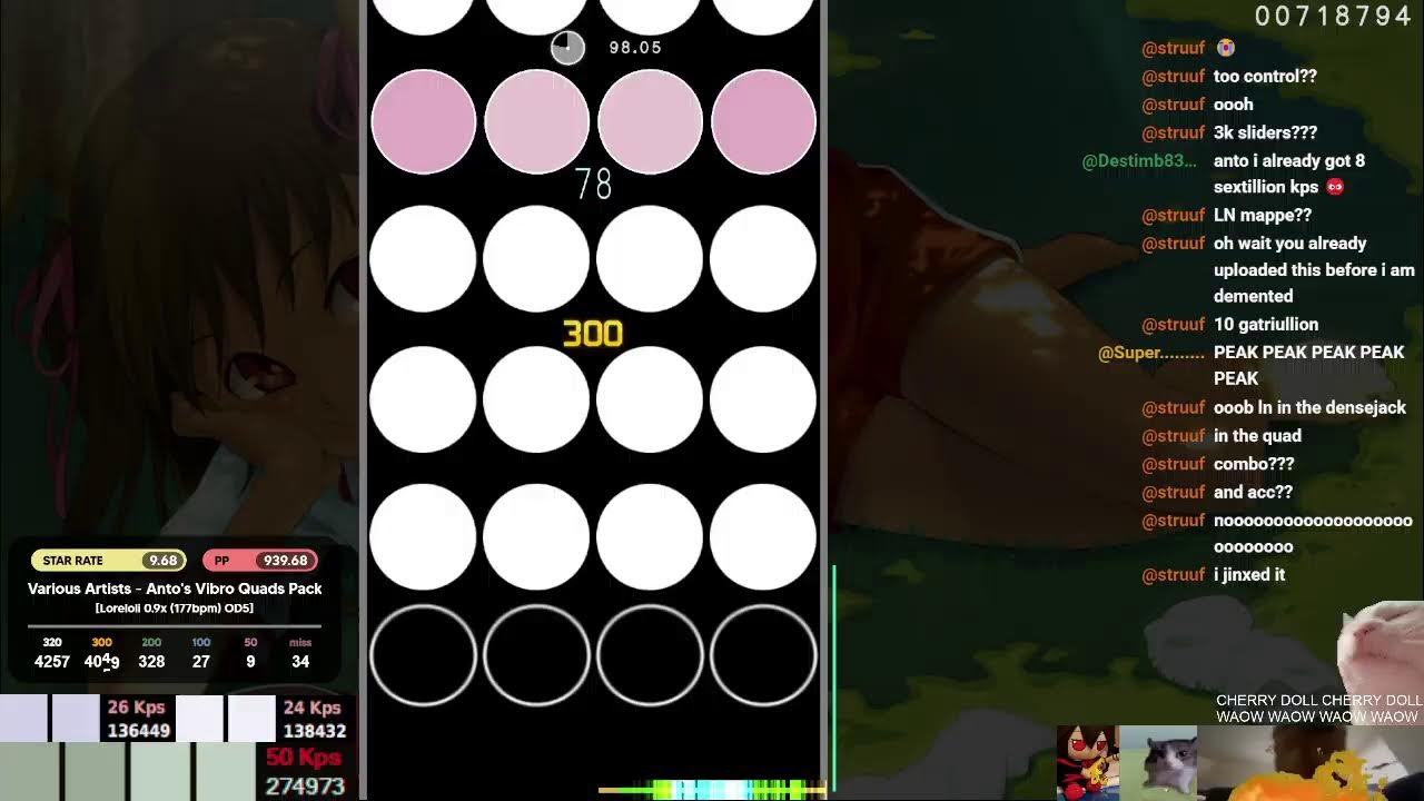 playing the osu cuz i'm trying to get 1 billion kps wait what
