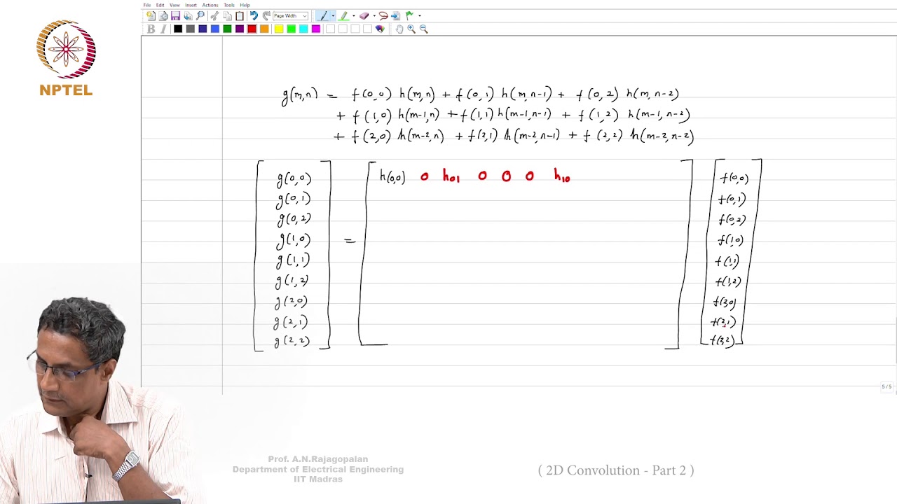 Lec 23 - 2D Convolution - YouTube