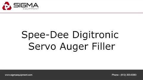 Spee-Dee Digitronic Servo Auger Filler