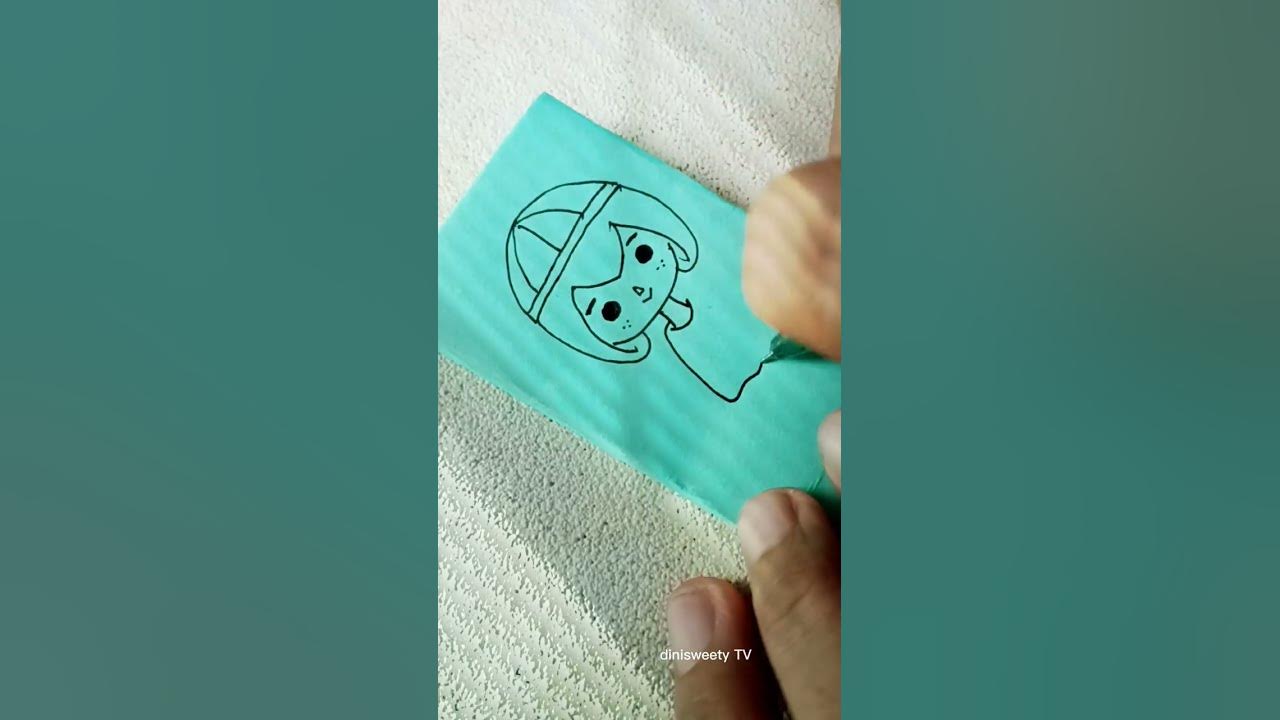 Drawing nonoko toca boca toca life world play game on a mini paper bag