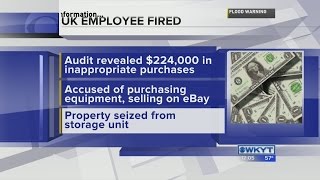 UK employee terminated after university discovers alleged theft