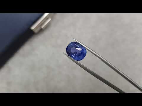 Unheated Cornflower blue sapphire 9.07 ct in cushion cut, Sri Lanka Video  № 1