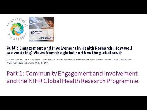 Part 1: Community Engagement and Involvement and the NIHR Global Health Research Programme