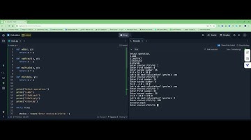 A Calculator made by Using Replit (The Code Is Shown)