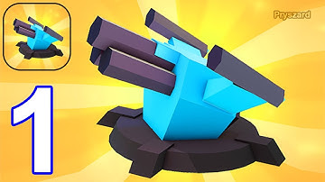 Merge Cannon Defense 3D - Gameplay Walkthrough Part 1 Tutorial Levels 1-20 Shooting Towers (Android)