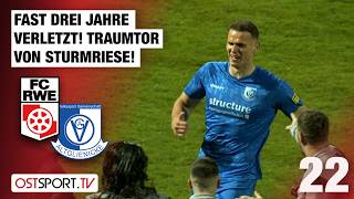 Fast drei jahre verletzt! Traumtor von sturmriese! Erfurt - altglienicke | regionalliga nordost