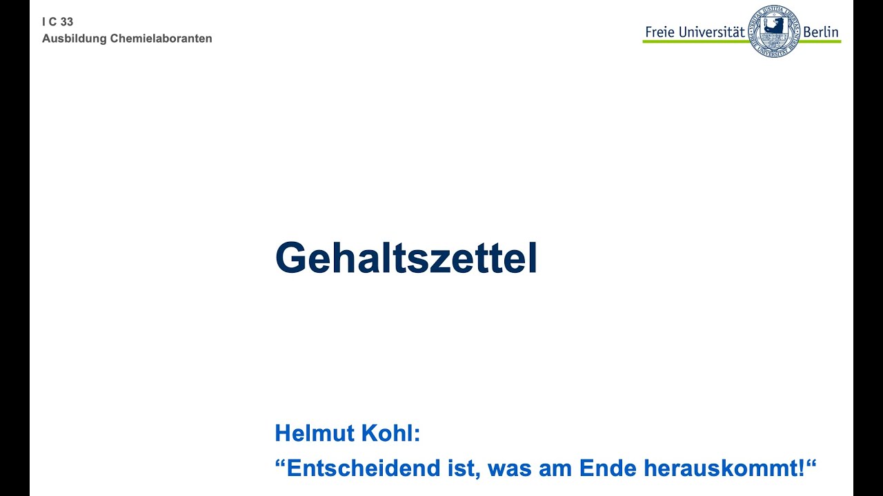 Der Entgeltnachweis