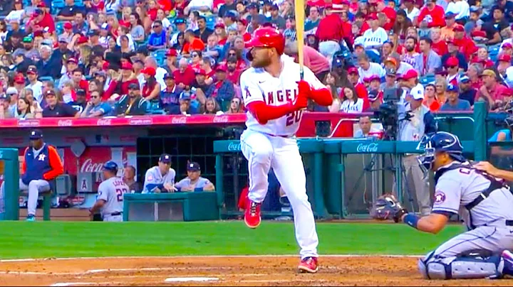 Jared Walsh Slow Motion Baseball Swing Home Run Hi...