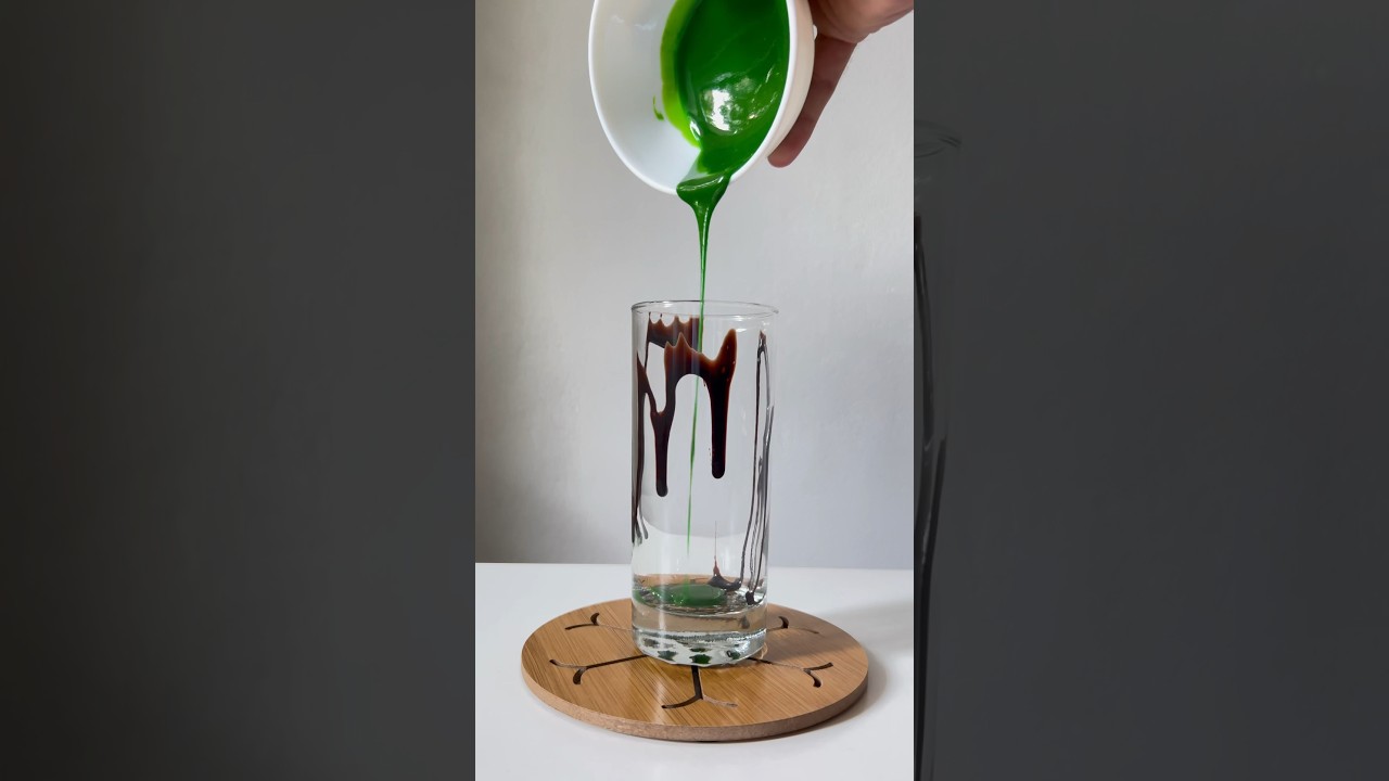 Double Layer Coffee With Mint Syrup Jelly 