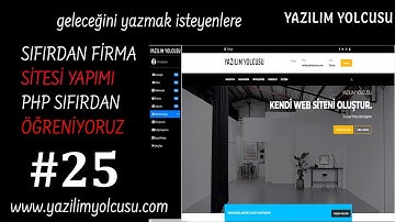 Firma sitesine başlıyoruz.Php dersleri 25