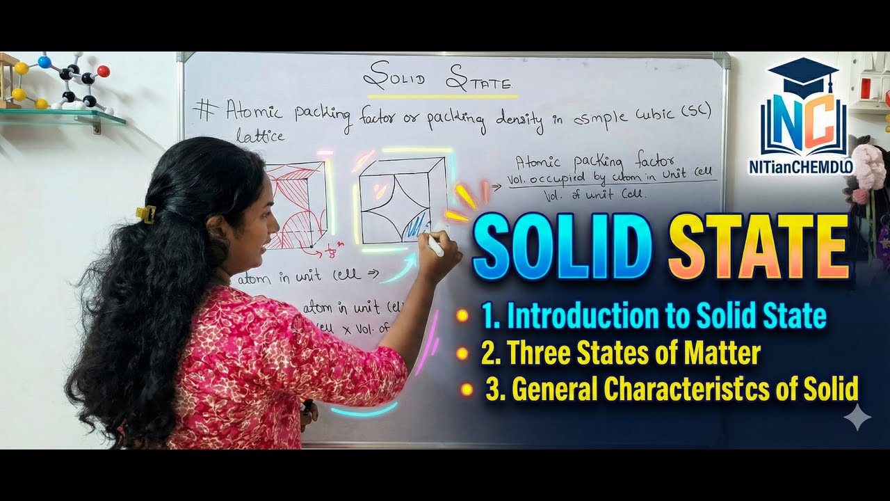 SOLID STATE INTRODUCTION | Class 12th | IIT JEE | NEET | IIT JAM | GATE | CSIR NET | NITianChemDuo