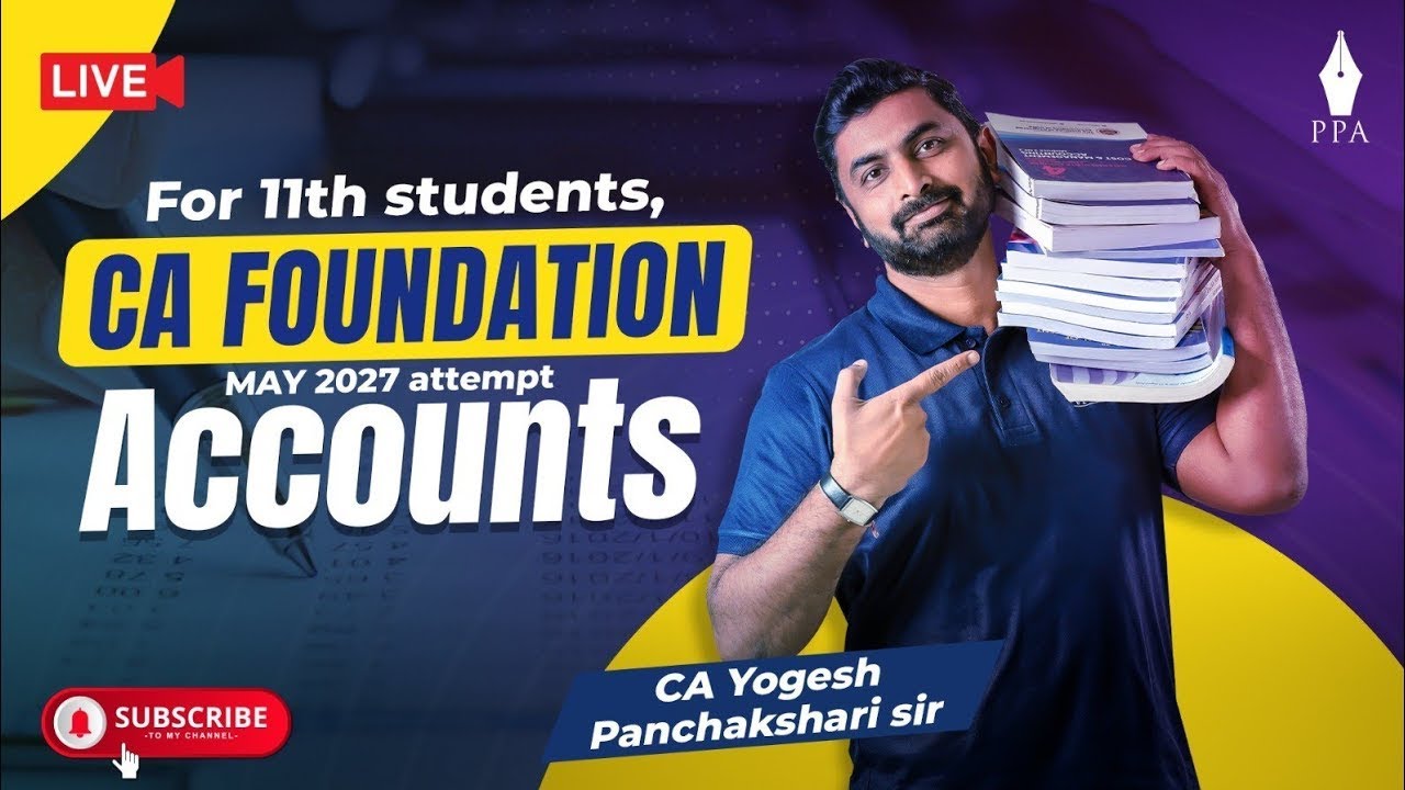 CA Foundation May 27: Accounts: Rectification of Errors: S 2:  CA Yogesh Panchakshari.