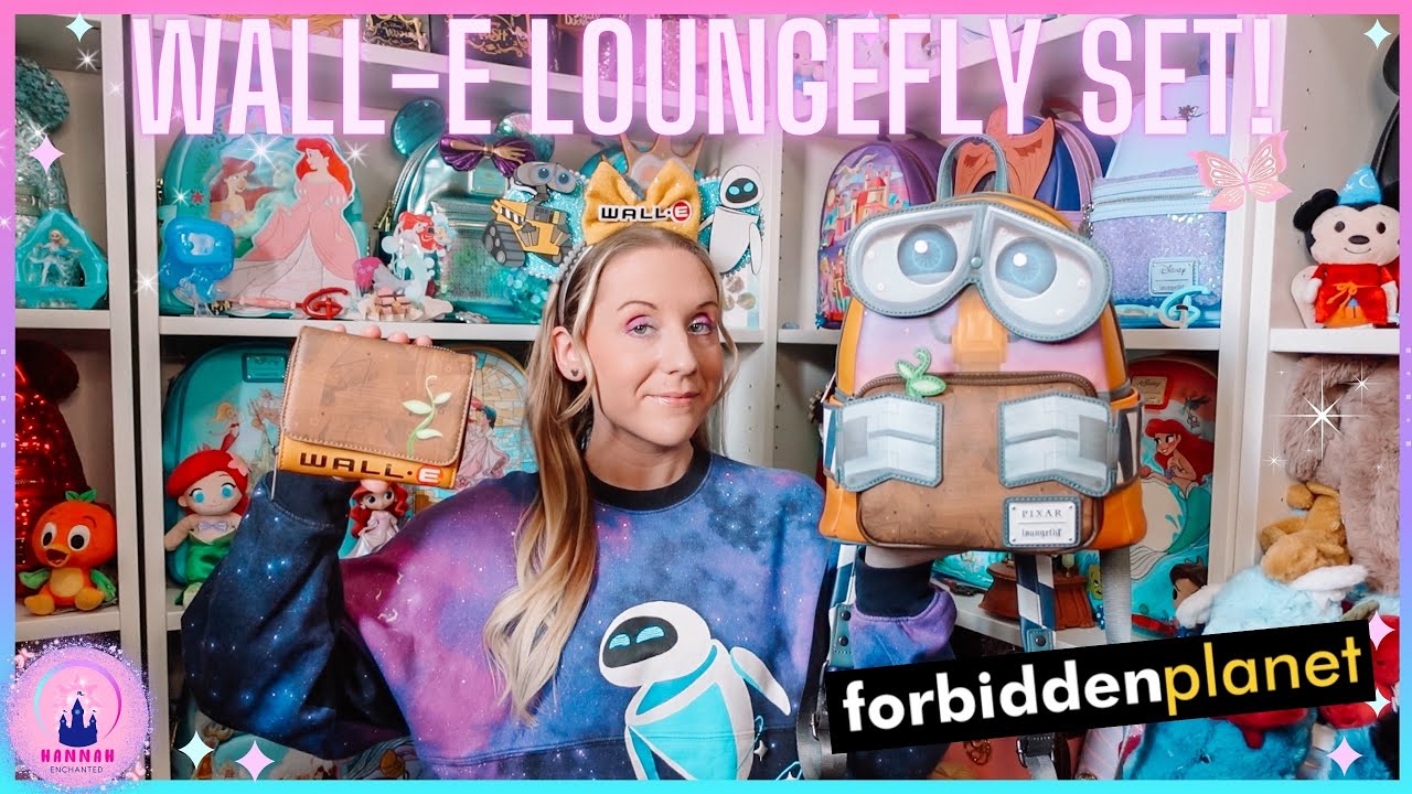 Disney Unboxing Walle Pixar New Loungefly Mini Backpack Set
