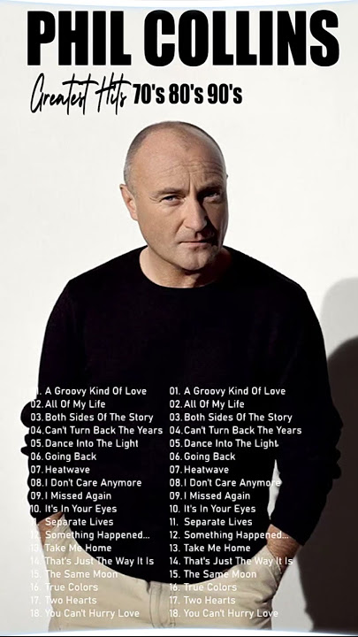 Phil Collins Greatest Hits 70s 80s 90s - The Best Soft Rock Love Songs Of Phil Collins