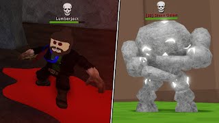 FIGHTING THE STONE GOLEM + THE LUMBERJACK BOSSES! - Wizard Simulator