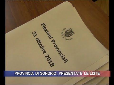 Provincia di Sondrio, presentate le liste