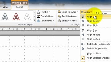 Aligning Objects in MS PowerPoint 2010