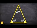 Find the missing measure of angles for an isosceles triangle