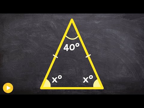 Video: How To Find An Angle In An Isosceles Triangle