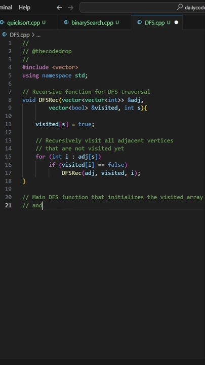 DEEP FIRST SEARCH - MOST USED SEARCHS - YouTube