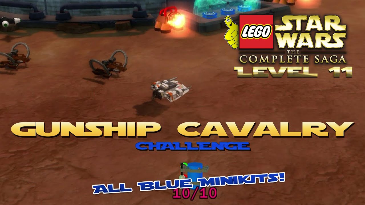 Indrømme i gang opskrift Lego Star Wars TCS: Ep 2 Chap 5 / Gunship Cavalry CHALLENGE (All Blue  Minikits) - HTG - YouTube