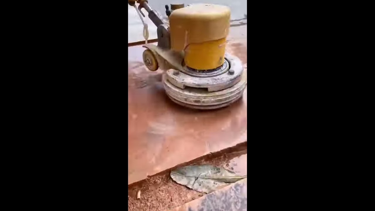 Piso BRILLANTE con ladrillo molido y resina epoxi 