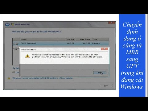 mbr partition table คือ  2022 Update  Chuyển định dạng ổ cứng từ MBR sang GPT trong khi đang cài Windows