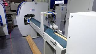3rd day  of Guangzhou Furniture Fari 2021  Smark O timber scanner and optimizing cross cut saw.