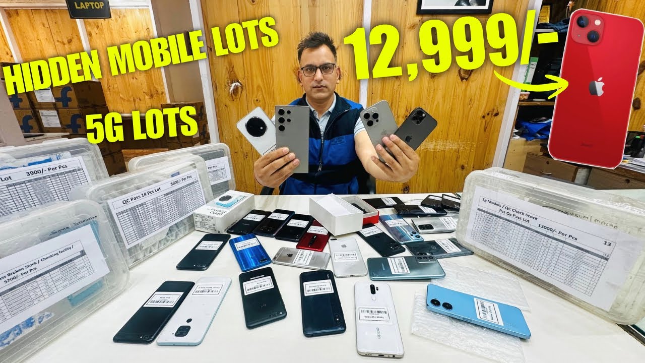 iPhone 13 Only 12,999₹🔥Super Qc 5G Mini Lots | Wholesale Mobile Market Deals | Low Price Mobile Lots