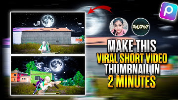 Make This Viral Short Video Thumbnail In 2 Minute || pubg lite awm headshot video thumbnail