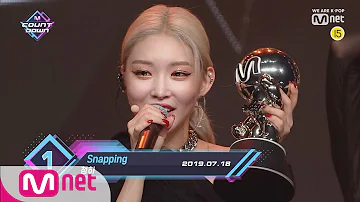 Top in 3rd of July, 'CHUNG HA’ with 'Snapping', Encore Stage! (in Full) M COUNTDOWN 190718 EP.628