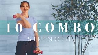 10 Knee-Friendly Strength Training Combo Exercises! Full Body Workout for Seniors & Beginners