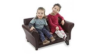 MUST SEE Furniture Review! Melissa & Doug Child's Sofa - Coffee Faux Leather Children's Furniture..