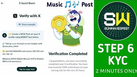 Sunwave KYC new Music x post verification  full guide  | Sunwave music KYC  #sunwavekyc #callfluent