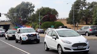 police escort for fallen Sacramento county officer Robert French aka Bob French
