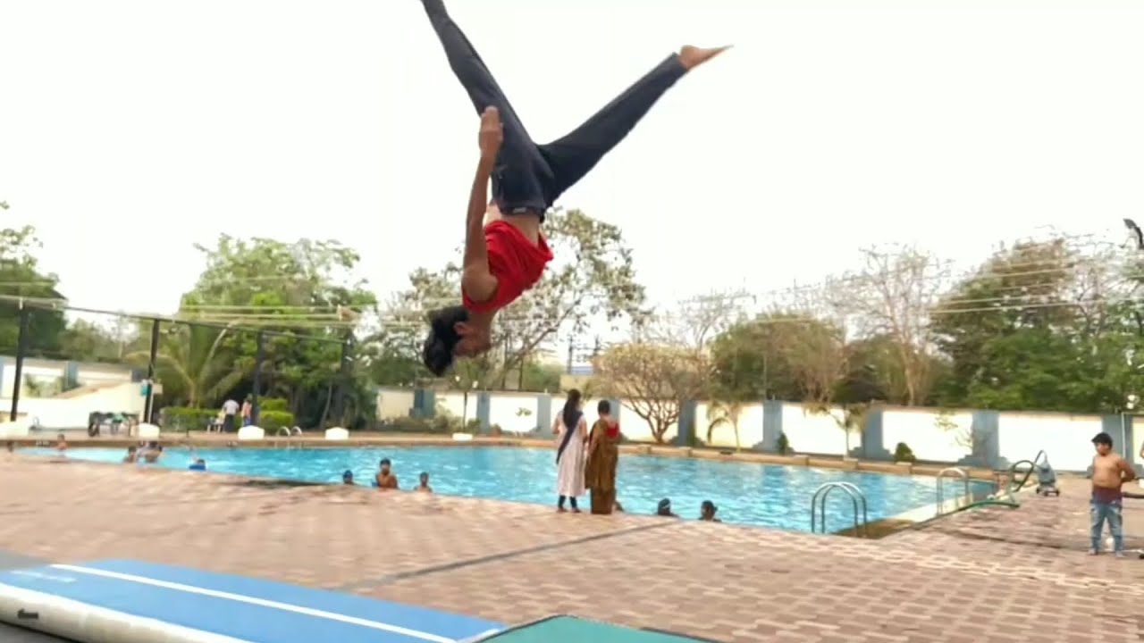 Gymnastic 10 Flips Challenge #challenge #flips #gymnastics #viral #airtrack