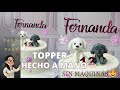 Topper para pasteles hecho a mano / topper sin maquinas