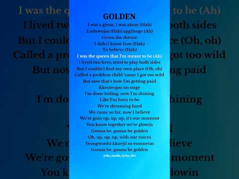 Huntrix Golden Lyrics Kpopdemonhunters Golden Lyrics Songlyrics Kpop Shorts 