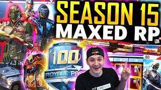 MAXED SEASON 15 ROYALE PASS! 100 Tiers + Rewards! | PUBG Mobile