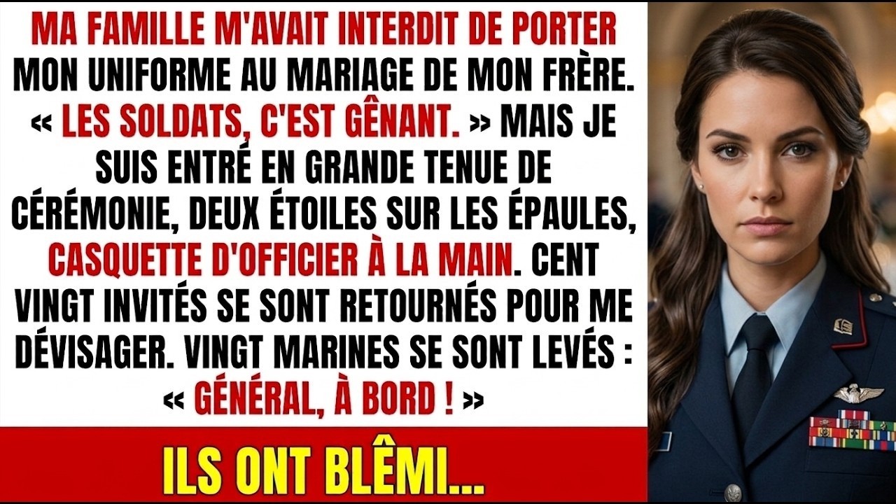 « Le général est là. » Vingt Marines se sont levés d’un seul coup. Les chaises ont grincé sur le parquet, le quatuor à cordes s’est tu, et cent invités se sont tournés vers moi. Le visage de ma...