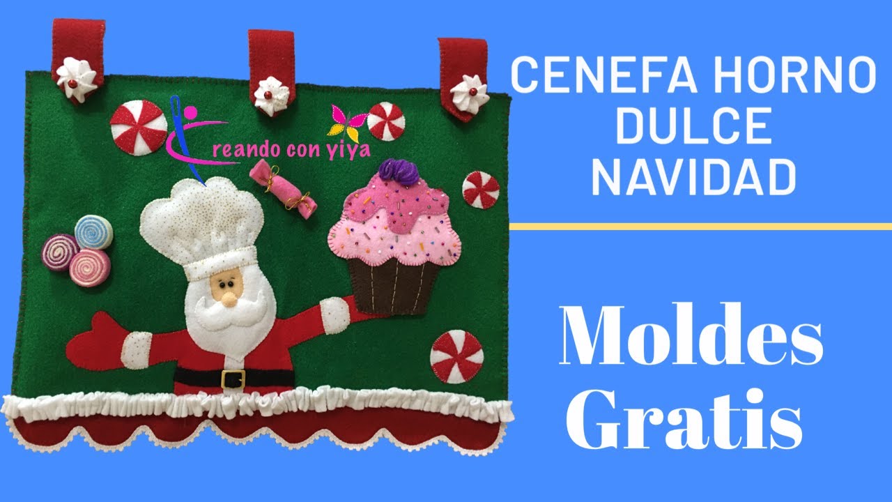 COMO HACER CENEFA NAVIDEÑA PARA HORNO. 🌺🌸Moldes Gratis.2020